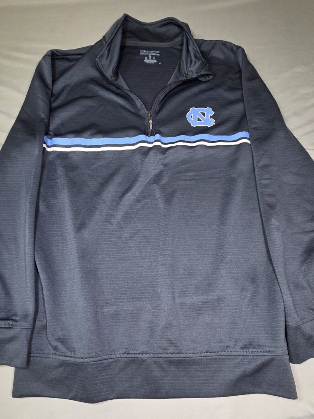 Champion UNC Tar Heels Navy Quarter Zip Pullover Light Blue NC Mens M